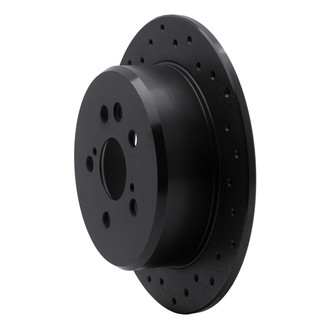 R1 Concepts® - eLINE Black Series™ Drilled 1-Piece Rear Driver Side Brake Rotor