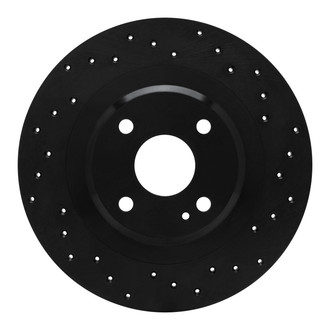 R1 Concepts® - eLINE Black Series™ Drilled 1-Piece Rear Brake Rotor