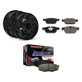R1 Concepts® - Slotted Disc Brake Rotor Set Kit