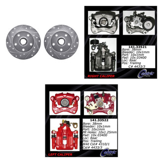 R1 Concepts® - Drilled and Slotted Disc Brake Rotor Set Kit