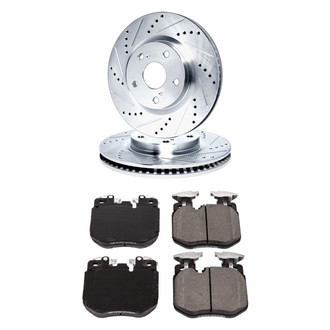 R1 Concepts® - Drilled and Slotted Disc Brake Rotor Set Kit