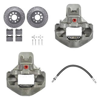 R1 Concepts® - eLINE Series Drilled and Slotted Brake Kit with CERAMIC Pads Kit