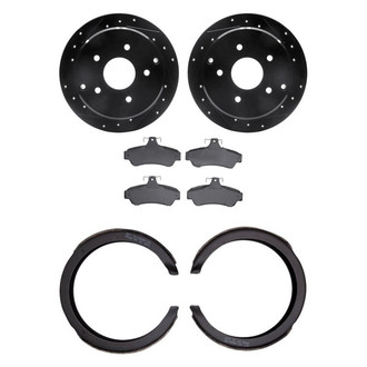 R1 Concepts® - eLINE Series Drilled and Slotted Brake Kit with CERAMIC Pads Kit