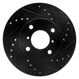 R1 Concepts® - eLINE™ Drilled and Slotted 1-Piece Front Passenger Side Brake Rotor