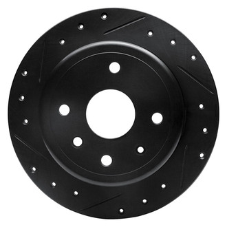 R1 Concepts® - eLINE™ Drilled and Slotted 1-Piece Rear Driver Side Brake Rotor