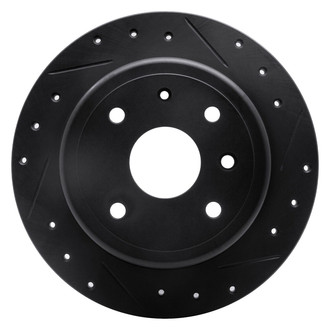 R1 Concepts® - eLINE™ Drilled and Slotted 1-Piece Rear Passenger Side Brake Rotor