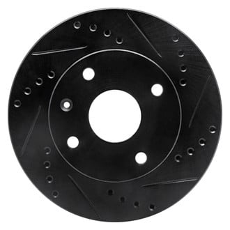 R1 Concepts® - eLINE™ Drilled and Slotted 1-Piece Front Passenger Side Brake Rotor