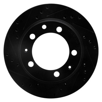 R1 Concepts® - eLINE™ Drilled and Slotted 1-Piece Rear Driver Side Brake Rotor