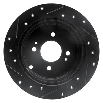 R1 Concepts® - eLINE™ Drilled and Slotted 1-Piece Rear Passenger Side Brake Rotor