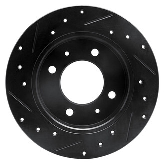 R1 Concepts® - eLINE™ Drilled and Slotted 1-Piece Rear Passenger Side Brake Rotor
