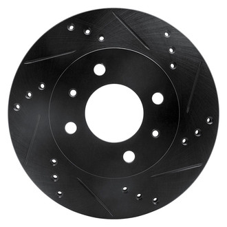 R1 Concepts® - eLINE™ Drilled and Slotted 1-Piece Front Passenger Side Brake Rotor
