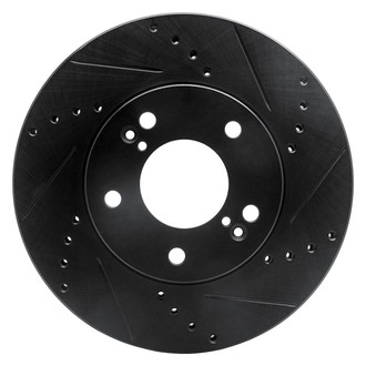R1 Concepts® - eLINE™ Drilled and Slotted 1-Piece Front Passenger Side Brake Rotor