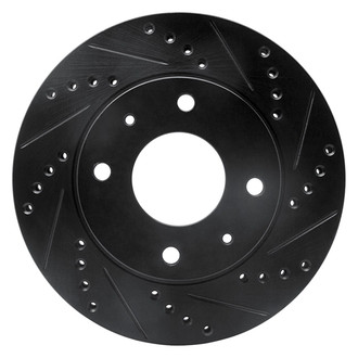 R1 Concepts® - eLINE™ Drilled and Slotted 1-Piece Front Passenger Side Brake Rotor