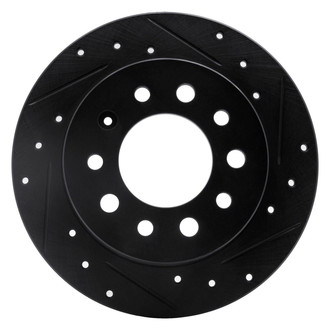 R1 Concepts® - eLINE™ Drilled and Slotted 1-Piece Rear Passenger Side Brake Rotor