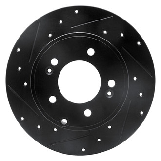 R1 Concepts® - eLINE™ Drilled and Slotted 1-Piece Rear Driver Side Brake Rotor