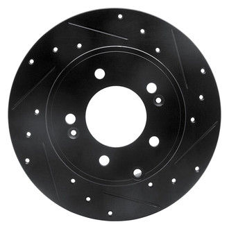 R1 Concepts® - eLINE™ Drilled and Slotted 1-Piece Rear Passenger Side Brake Rotor