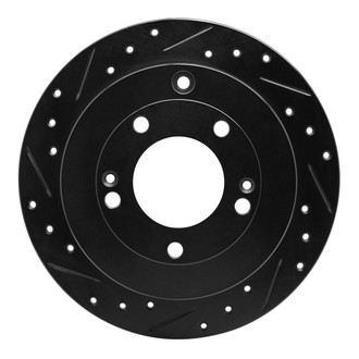 R1 Concepts® - eLINE™ Drilled and Slotted 1-Piece Rear Driver Side Brake Rotor