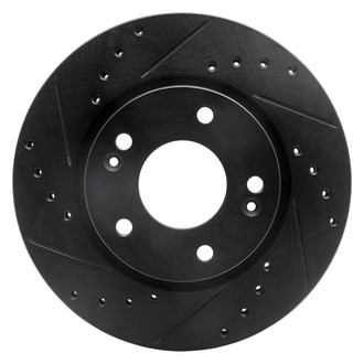 R1 Concepts® - eLINE™ Drilled and Slotted 1-Piece Front Driver Side Brake Rotor