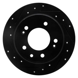 R1 Concepts® - eLINE™ Drilled and Slotted 1-Piece Rear Driver Side Brake Rotor