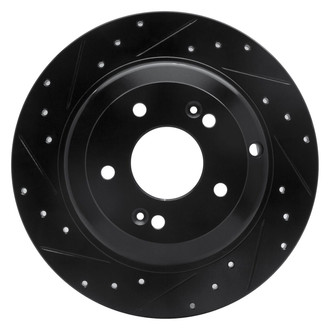 R1 Concepts® - eLINE™ Drilled and Slotted 1-Piece Rear Driver Side Brake Rotor