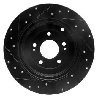R1 Concepts® - eLINE™ Drilled and Slotted 1-Piece Rear Passenger Side Brake Rotor