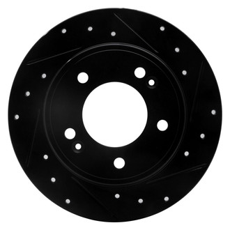 R1 Concepts® - eLINE™ Drilled and Slotted 1-Piece Rear Passenger Side Brake Rotor
