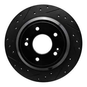 R1 Concepts® - eLINE™ Drilled and Slotted 1-Piece Rear Driver Side Brake Rotor