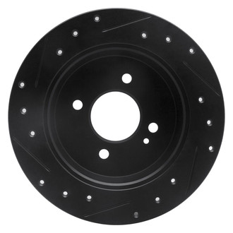 R1 Concepts® - eLINE™ Drilled and Slotted 1-Piece Rear Passenger Side Brake Rotor