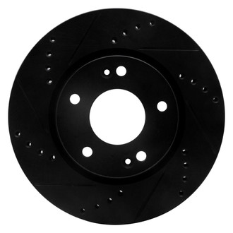 R1 Concepts® - eLINE™ Drilled and Slotted 1-Piece Front Driver Side Brake Rotor