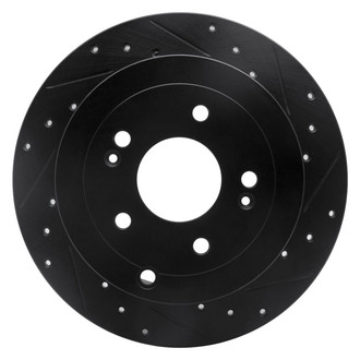R1 Concepts® - eLINE™ Drilled and Slotted 1-Piece Rear Passenger Side Brake Rotor