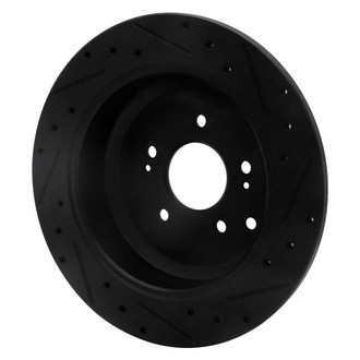 R1 Concepts® - eLINE™ Drilled and Slotted 1-Piece Rear Driver Side Brake Rotor