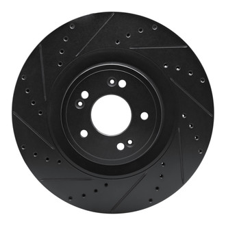 R1 Concepts® - eLINE™ Drilled and Slotted 1-Piece Front Driver Side Brake Rotor