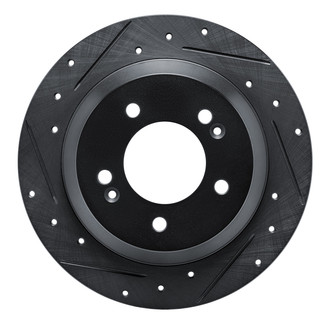 R1 Concepts® - eLINE™ Drilled and Slotted 1-Piece Rear Driver Side Brake Rotor