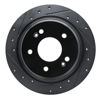 R1 Concepts® - eLINE™ Drilled and Slotted 1-Piece Rear Driver Side Brake Rotor