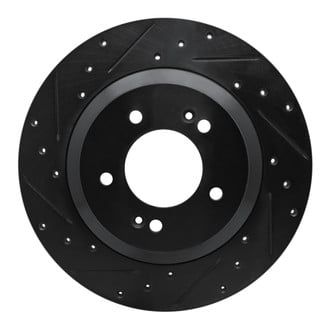 R1 Concepts® - eLINE™ Drilled and Slotted 1-Piece Rear Driver Side Brake Rotor