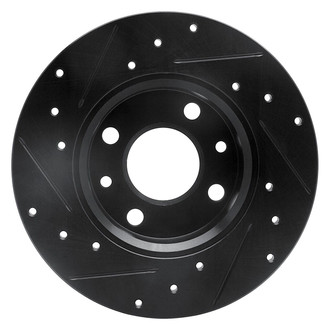 R1 Concepts® - eLINE™ Drilled and Slotted 1-Piece Rear Passenger Side Brake Rotor