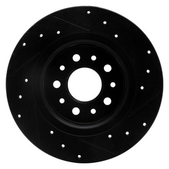 R1 Concepts® - eLINE™ Drilled and Slotted 1-Piece Rear Driver Side Brake Rotor
