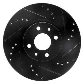 R1 Concepts® - eLINE™ Drilled and Slotted 1-Piece Front Passenger Side Brake Rotor
