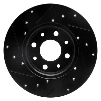 R1 Concepts® - eLINE™ Drilled and Slotted 1-Piece Rear Passenger Side Brake Rotor