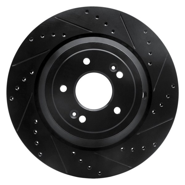 R1 Concepts® - eLINE™ Drilled and Slotted 1-Piece Rear Brake Rotor