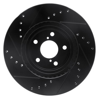 R1 Concepts® - eLINE™ Drilled and Slotted 1-Piece Front Passenger Side Brake Rotor