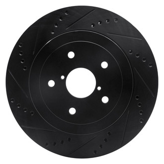 R1 Concepts® - eLINE™ Drilled and Slotted 1-Piece Rear Driver Side Brake Rotor