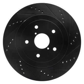 R1 Concepts® - eLINE™ Drilled and Slotted 1-Piece Rear Passenger Side Brake Rotor