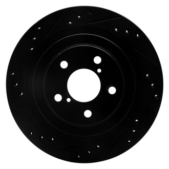 R1 Concepts® - eLINE™ Drilled and Slotted 1-Piece Rear Driver Side Brake Rotor