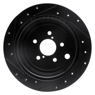 R1 Concepts® - eLINE™ Drilled and Slotted 1-Piece Rear Passenger Side Brake Rotor