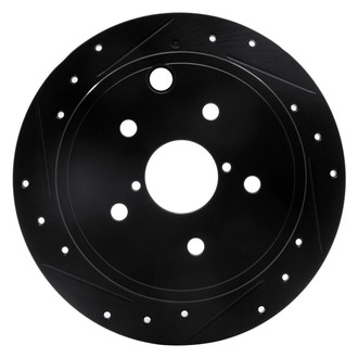 R1 Concepts® - eLINE™ Drilled and Slotted 1-Piece Rear Driver Side Brake Rotor