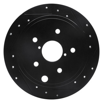 R1 Concepts® - eLINE™ Drilled and Slotted 1-Piece Rear Passenger Side Brake Rotor