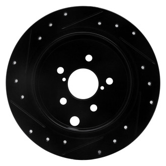 R1 Concepts® - eLINE™ Drilled and Slotted 1-Piece Rear Passenger Side Brake Rotor
