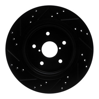 R1 Concepts® - eLINE™ Drilled and Slotted 1-Piece Rear Passenger Side Brake Rotor