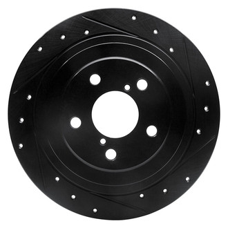 R1 Concepts® - eLINE™ Drilled and Slotted 1-Piece Rear Passenger Side Brake Rotor